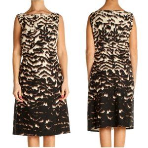 Banana Republic Animal Print Classic Sheath Sleeveless Dress 12